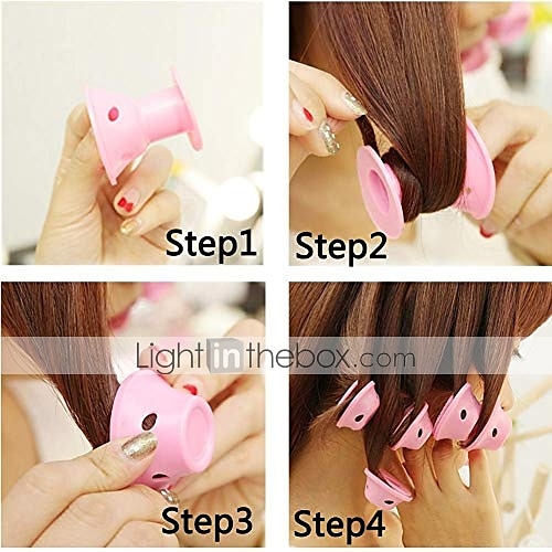Magic Hair Rollers Silicone Curlers,no Clip No Heat Hair Care Roller,magic Hair Curlers Silicone Rollers Professional Diy Curling Hairstyle Tools Accessories For Short Long Hair 2025 - $11.99 –P2