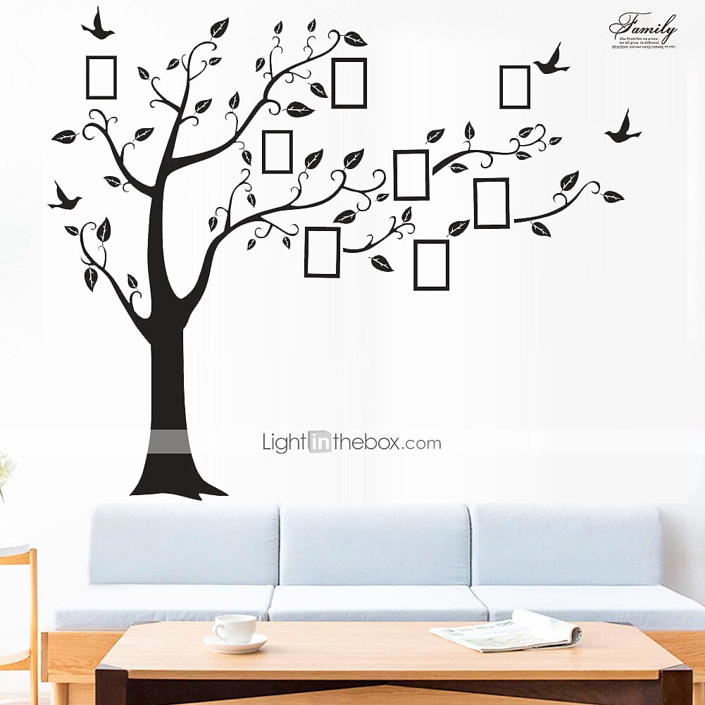 Big Family Tree Wall Stickers Self Adhesive Home Decor Removable Black  Photo Frame Tree PVC Wall Art Mural Stickers Decal 4pcs 90X60X2cm Wall  Stickers for bedroom living room 2024 - $7.99