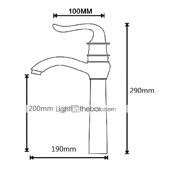Brass Bathroom Sink Faucet,Waterfall Antique Brass Widespread Water Flow Single Handle One Hole Bath Taps with Hot and Cold Switch 2025 - $97.99 –P4