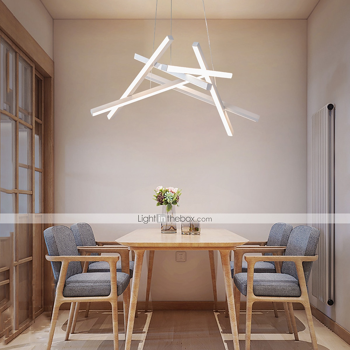 led 32w люстра sputnik dia56cm алюминиевая рама, окрашенная в черный цвет, отделка для гостиной, спальни, кафе, подвесной светильник, теплый белый / белый свет 2026 - $449.99 –P7