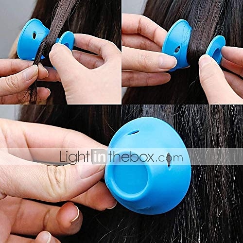 bigodini magici bigodini in silicone, nessuna clip nessun rullo per la cura dei capelli di calore, bigodini magici rulli in silicone professionale fai da te curling strumenti per acconciature del 2025 a $11.99 –P3