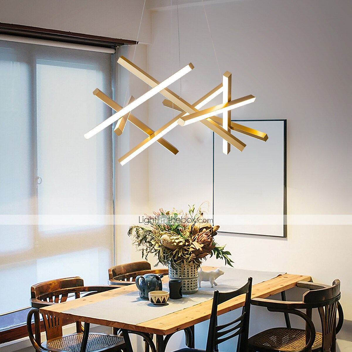 led 32w люстра sputnik dia56cm алюминиевая рама, окрашенная в черный цвет, отделка для гостиной, спальни, кафе, подвесной светильник, теплый белый / белый свет 2026 - $449.99 –P8