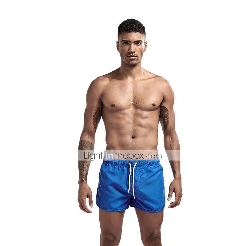 Running in swimming store trunks