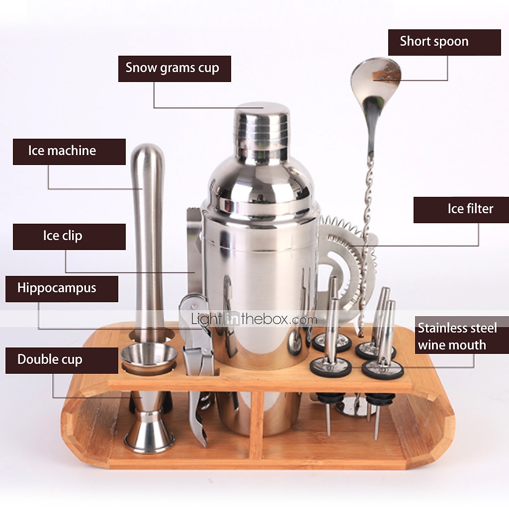 Cocktail Shaker Set Bartender Kit with Stand Insulated Cocktail Shaker Bartender Kit Cocktail Shaker Mixer Stainless Steel 350ml Bar Tool Set with Stylish 2026 - $42.99 –P7