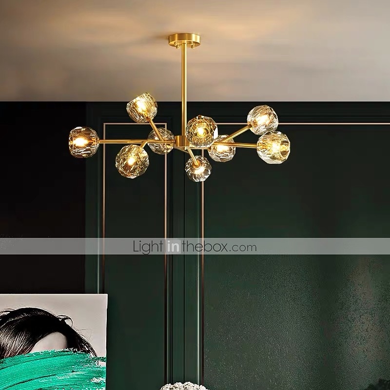 Lampadario di lusso a 9 teste da 80 cm in oro con lampadario di lusso realizzato in ottone di rame di alta qualità, moda moderna 110-120 v 220-240 v del 2025 a $601.99 –P6