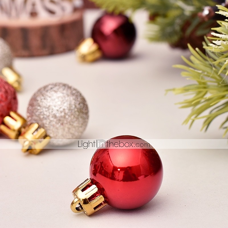 99 globuri de Crăciun, ornamente de Crăciun de 3 cm, decorațiuni suspendate rezistente la spargere pentru brad de Crăciun, sărbători, petreceri și cadouri 2025 - $35.99 –P1