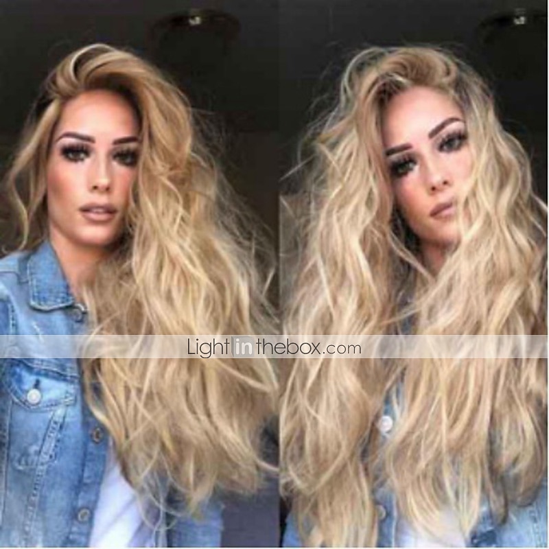 perruques blondes pour femmes perruque synthétique bouclés vague de corps coupe de lutin perruque cheveux synthétiques longs blonds clairs 30 pouces conception à la mode des femmes parti moelleux de 2025 ? $41.99 –P1