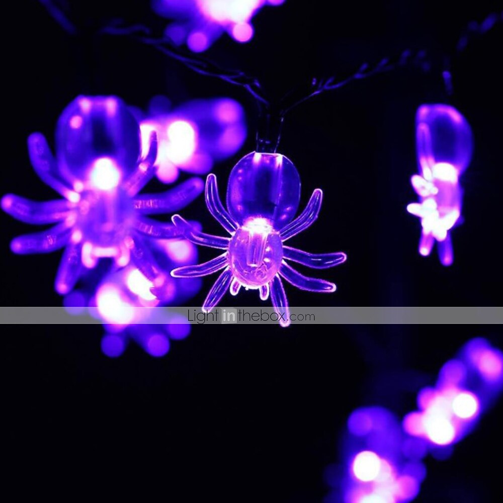 φώτα αποκριών φώτα κορδόνι αράχνη 10 led μοβ αράχνες 1.5m 4.9ft led παιχνίδια αποκριές φεστιβάλ φάντασμα διακόσμηση τρόμου για κοστούμια πάρτι 2025 - $11.49 –P6