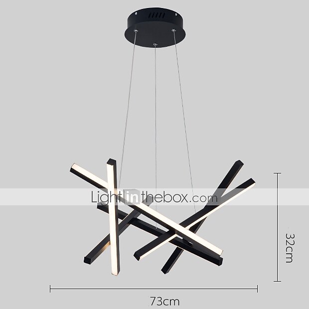 led 32w люстра sputnik dia56cm алюминиевая рама, окрашенная в черный цвет, отделка для гостиной, спальни, кафе, подвесной светильник, теплый белый / белый свет 2026 - $449.99 –P1