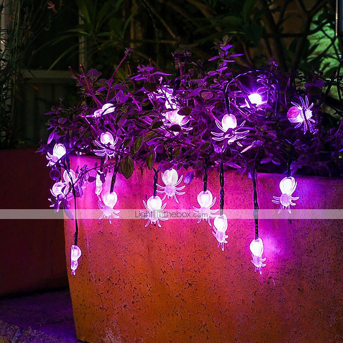 φώτα αποκριών φώτα κορδόνι αράχνη 10 led μοβ αράχνες 1.5m 4.9ft led παιχνίδια αποκριές φεστιβάλ φάντασμα διακόσμηση τρόμου για κοστούμια πάρτι 2025 - $11.49 –P12