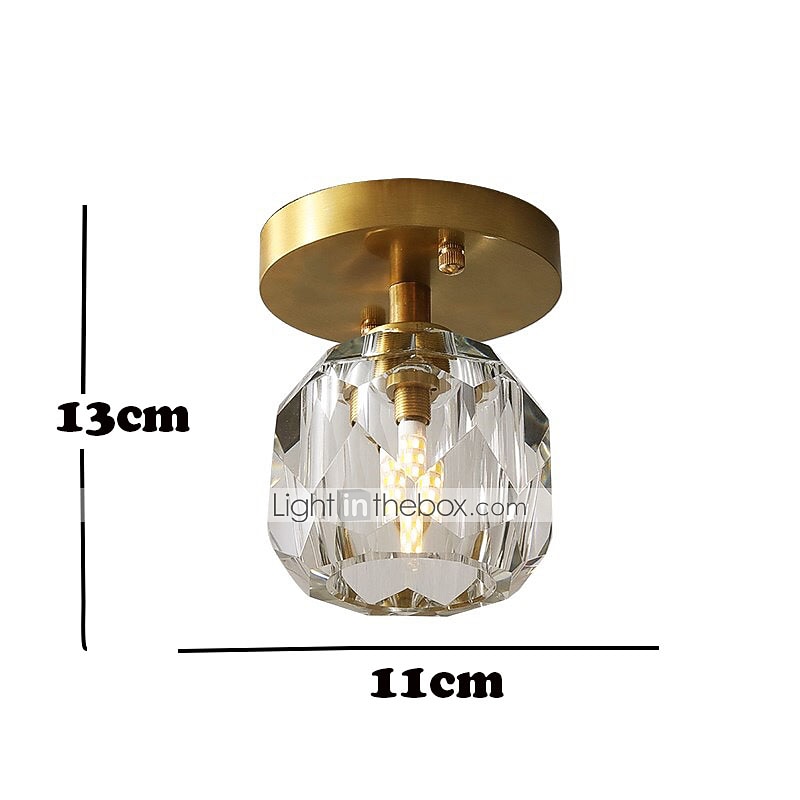 11 cm Unterputz Deckenleuchte Gold Kristall Metall Messing modern 110-120V 220-240V 2026 - $122.99 –P6