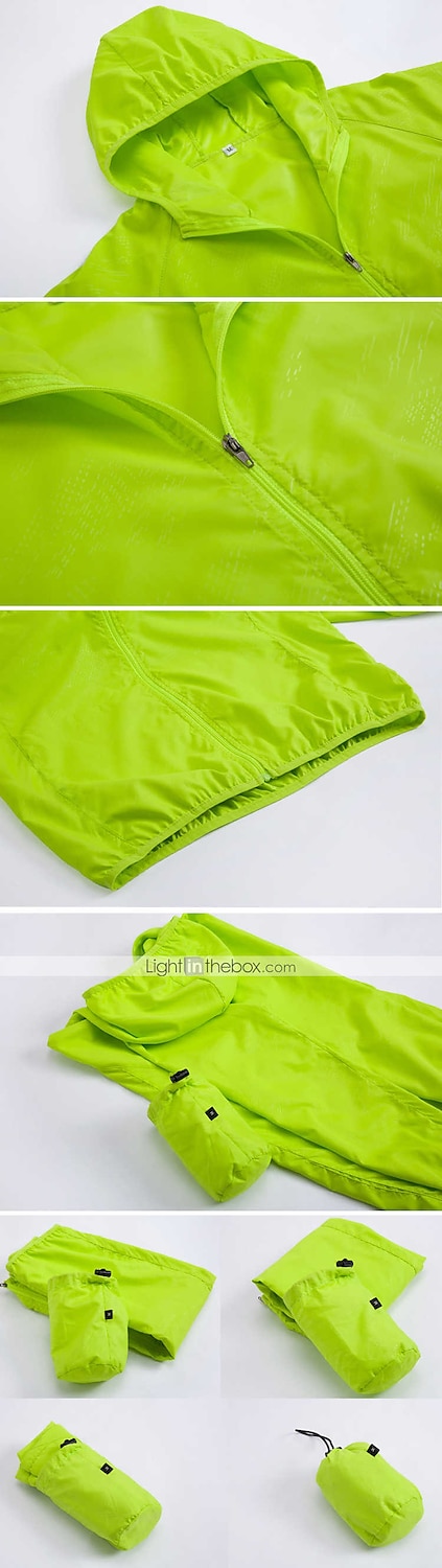 Męskie Damskie Větrovka Pláštěnka Kurtka Running Skin Pełny zameczek Długi rękaw Odzież wierzchnia Athleisure Jesień Nylon Pakowalne Ochrona przeciwsłoneczna UV Odporność na wiatr Szybkie wysychanie 2025 - $12.99 –P11