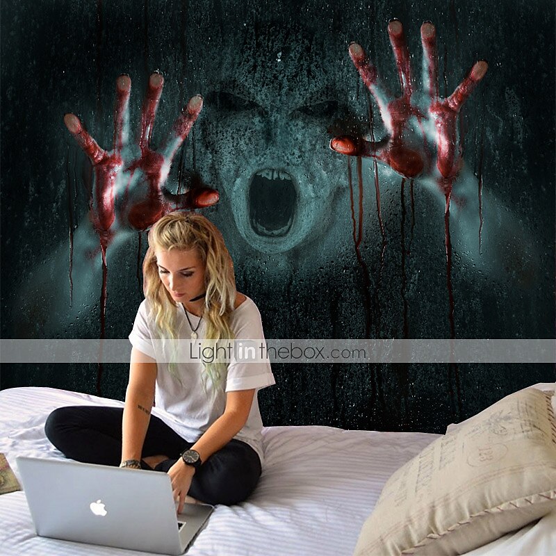 halloween koristeet hirviö loma seinä tapetti taide sisustus peitto verho piknik pöytäliina riippuva koti makuuhuone olohuone asuntolan sisustus psykedeelinen verinen käsi zombie kummittelee pelottava 2025 - $13.99 –P4