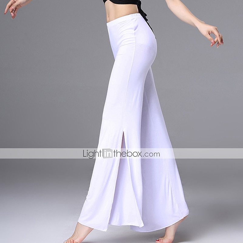 Latin Dance Pants Split Solid Women's Training Performance Natural Modal  2024 - $21.99