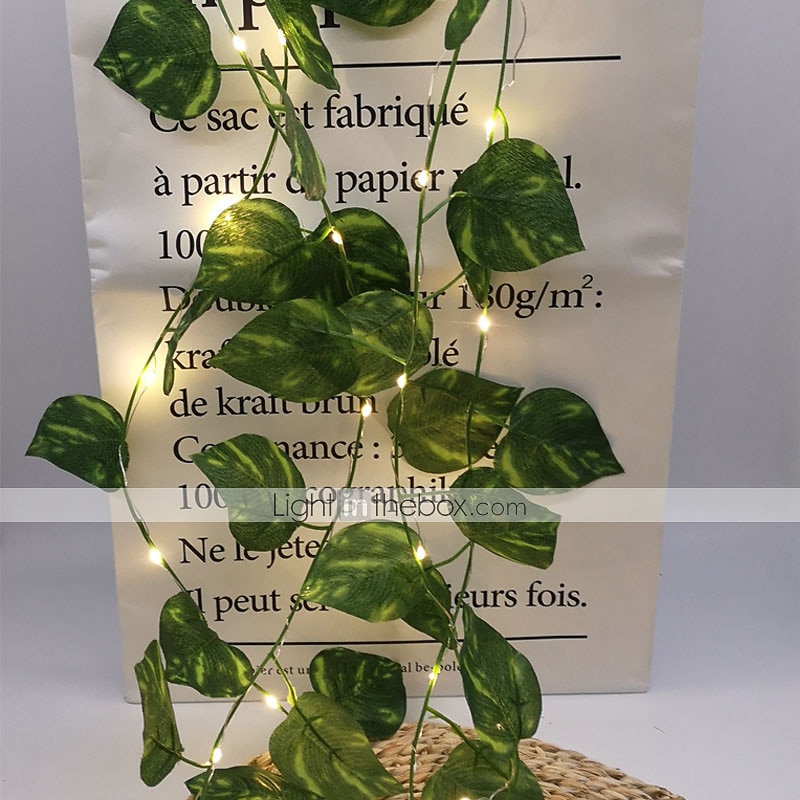 элегантный свадебный прием вечеринка зеленые листья винограда плющ гирлянда огни наружное свадебное украшение 2.3м 30 светодиодов светодиодные гирлянды для патио сад семейная вечеринка свадебное 2026 - $11.49 –P8