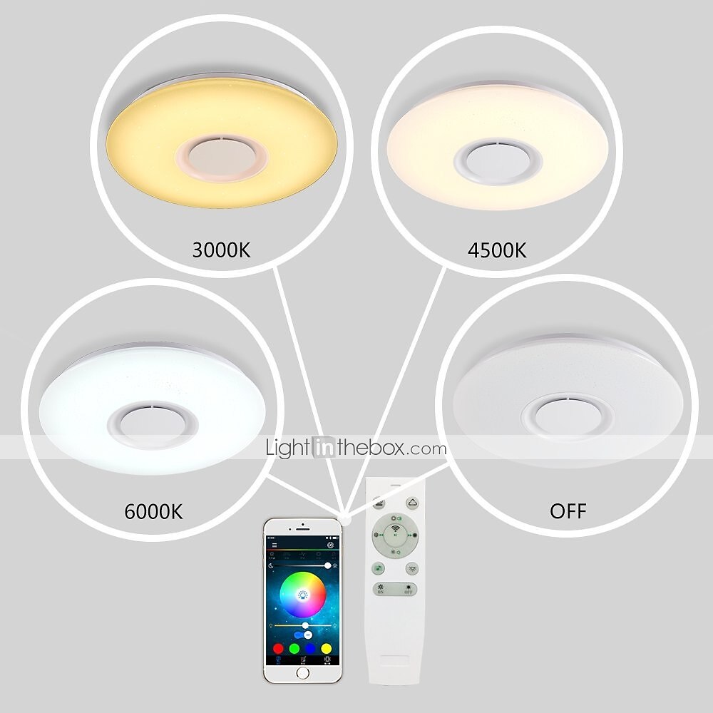 40cm Ceiling Light Bluetooth Music Absorption Dome Light LED Colorful Story Light Mobile phone smart APP Master Bedroom Light 2026 - $197.99 –P9