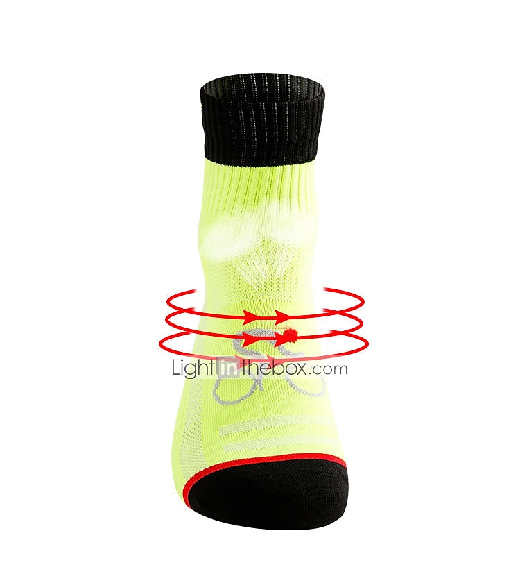 Compression Socks Athletic Sports Socks Crew Socks Cycling Socks Men's Football / Soccer Cycling / Bike Breathable Wearable 1 Pair Winter Solid Color Chinlon Black White Orange M L XL 2026 - $16.57 –P5
