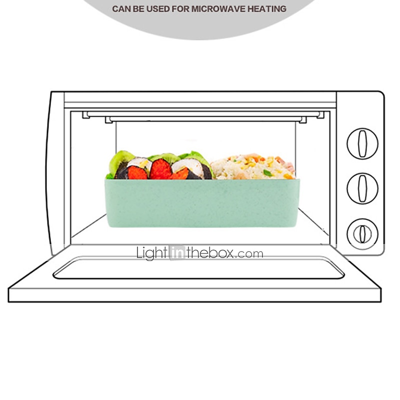 900ml lunch box portatile 3 strati di paglia di grano bento box stoviglie per microonde contenitore per alimenti contenitore per alimenti 3 set 1 set del 2025 a $13.99 –P4