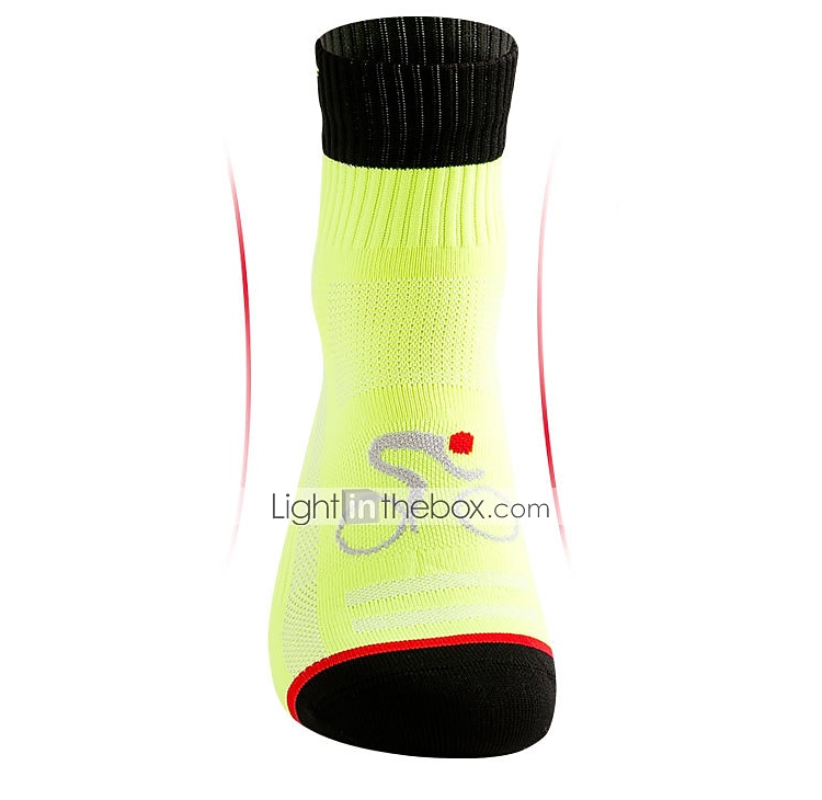 Compression Socks Athletic Sports Socks Crew Socks Cycling Socks Men's Football / Soccer Cycling / Bike Breathable Wearable 1 Pair Winter Solid Color Chinlon Black White Orange M L XL 2026 - $16.57 –P7