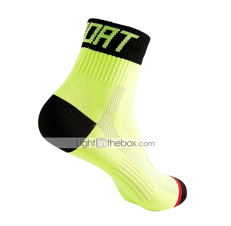Compression Socks Athletic Sports Socks Crew Socks Cycling Socks Men's Football / Soccer Cycling / Bike Breathable Wearable 1 Pair Winter Solid Color Chinlon Black White Orange M L XL 2026 - $16.57 –P6