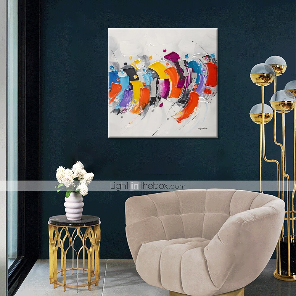 Oil Painting Hand Painted Square Abstract Modern Rolled Canvas (No Frame) 2026 - $74.99 –P6