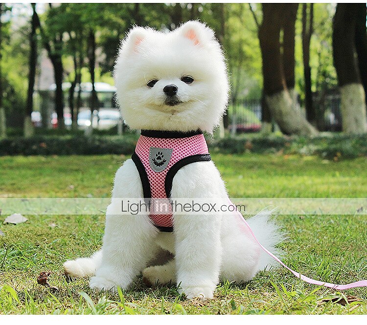2025年 犬用　ペット用　ハーネス　ベスト　調整可能　高通気性　反射ストラップ付き　安全　快適　小型犬用　ドッグトレーニング用  無地　選べる7色  コレクション – $13.99 –P7
