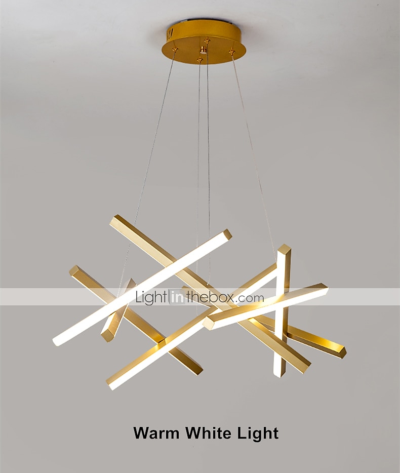 led 32w люстра sputnik dia56cm алюминиевая рама, окрашенная в черный цвет, отделка для гостиной, спальни, кафе, подвесной светильник, теплый белый / белый свет 2026 - $449.99 –P4