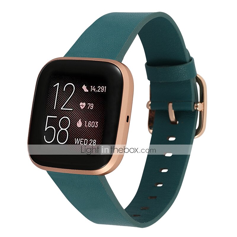 צפו בנד ל פיטביט Versa 2 / Versa Lite / Versa SE / Versa עור אמיתי תַחֲלִיף רצועה שחרור מהיר מתכוונן צמיד 2025 - $18.99 –P5