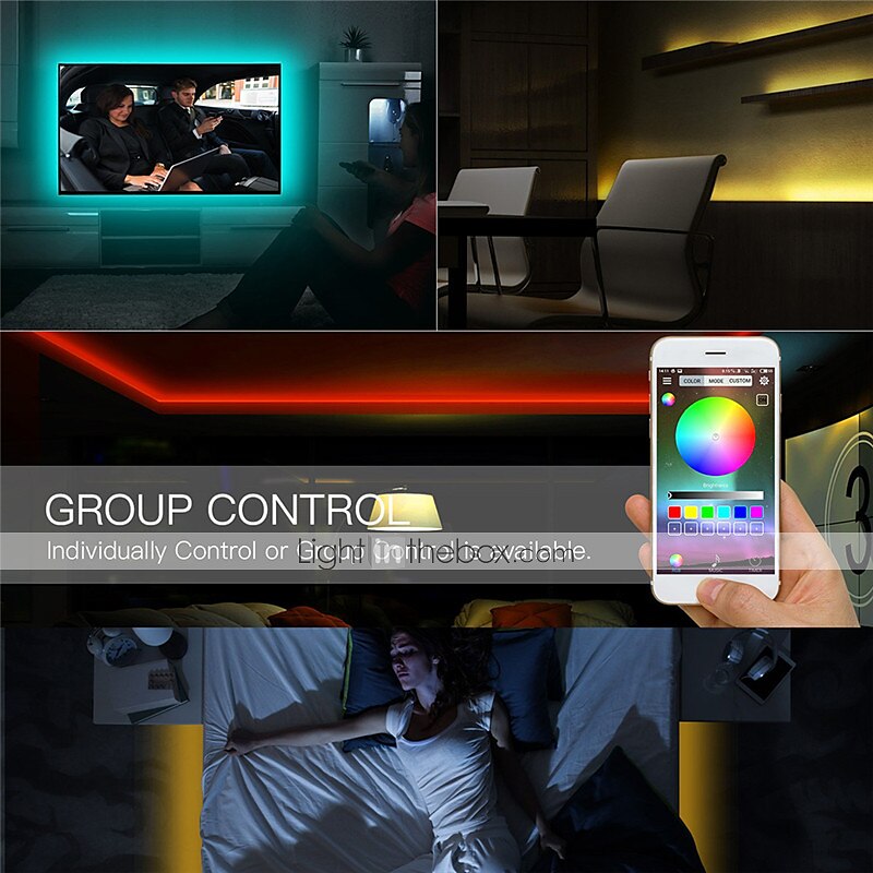 LED Strip Lights APP Music Sync Control Set 5V USB 5050 SMD RGB Bluetooth TV Backlight Waterproof 2025 - $14.49 –P5