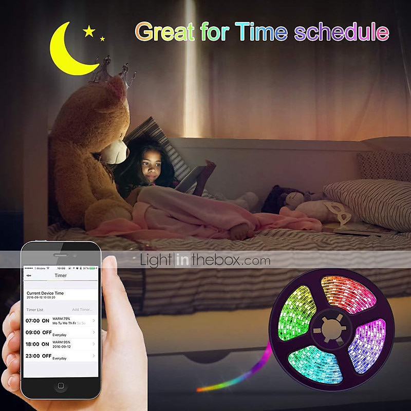 LED Strip Lights Smart Lights 5M 10M Light Sets RGB Tiktok Lights 150 300 LEDs SMD5050 10mm 1Set Mounting Bracket 1 set RGB APP Control Self-adhesive 12V 2025 - $25.99 –P13