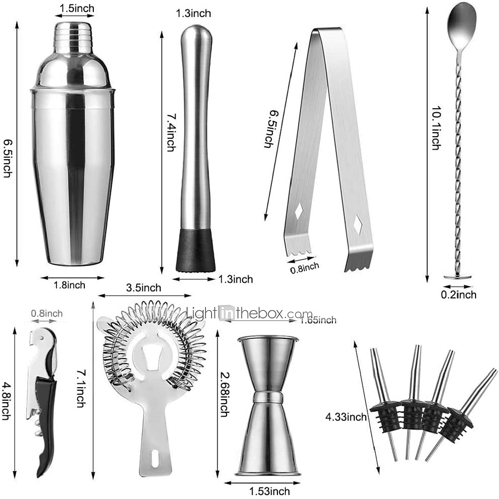 Cocktail Shaker Set Bartender Kit with Stand Insulated Cocktail Shaker Bartender Kit Cocktail Shaker Mixer Stainless Steel 350ml Bar Tool Set with Stylish 2026 - $42.99 –P3