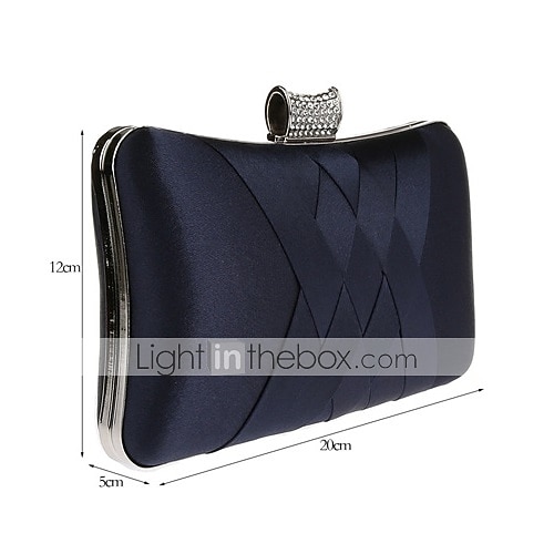 Women's Satin Evening Clutch Bag – Elegant Purple Purse with Rhinestone Clasp for Weddings, Parties & Formal Events 2026 - $42.99 –P2
