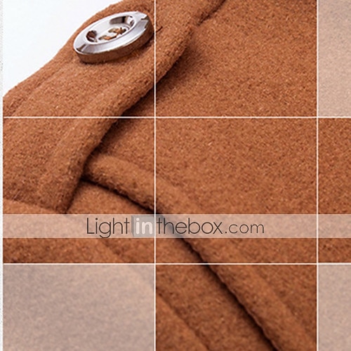 Hombre Abrigo de invierno Abrigo de lana Sobretodo Abrigo corto Exterior Trabajo Otoño invierno Lana Resistente al Viento Templado Ropa de calle Ropa Brasieres Esencial Color sólido Cuello enrollado 2025 - $88.99 –P5