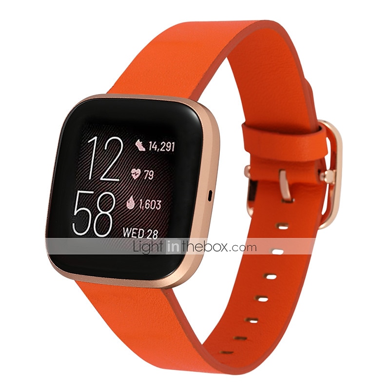 צפו בנד ל פיטביט Versa 2 / Versa Lite / Versa SE / Versa עור אמיתי תַחֲלִיף רצועה שחרור מהיר מתכוונן צמיד 2025 - $18.99 –P1