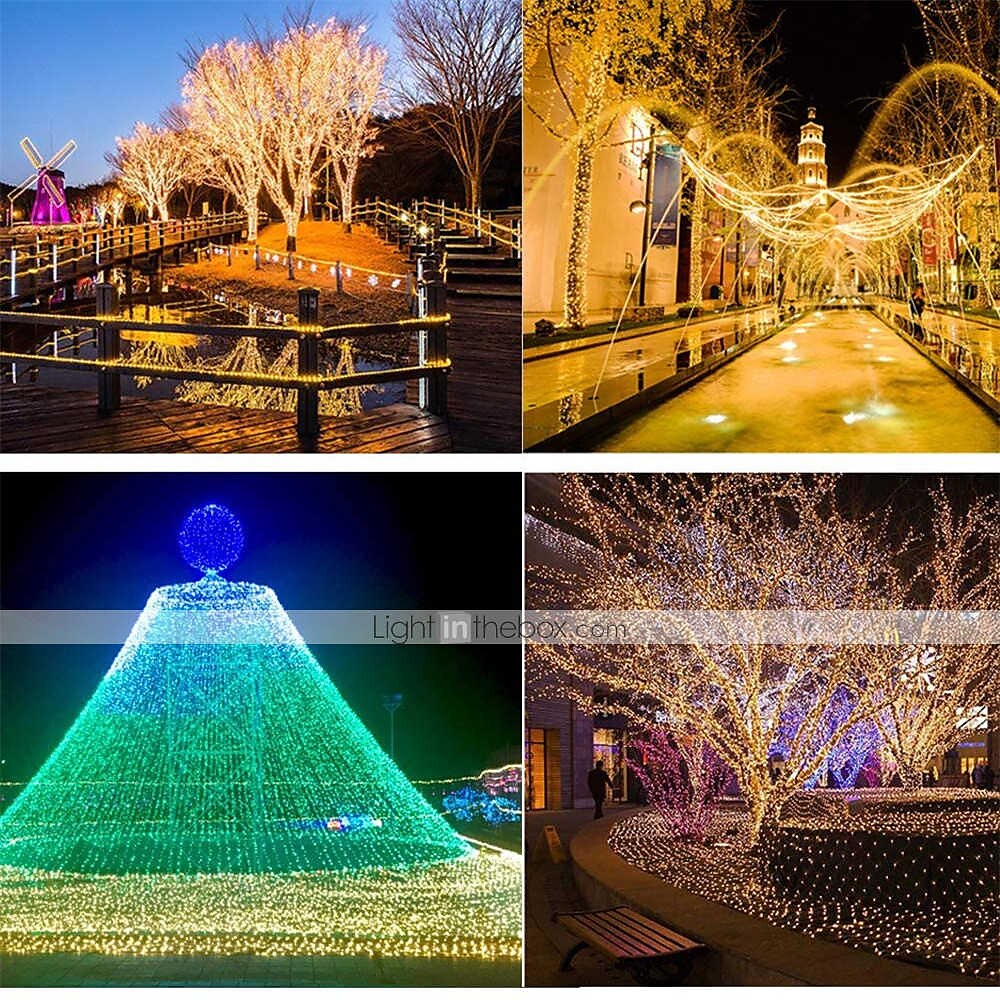 Outdoor Solar String Lights 100M 800LED 50M 500LED Upgraded Fairy Christmas String Lights Ambiance Lighting for Outdoor Patio Lawn Remote Control Memory Function IP65 Waterproof Garden Light 2025 - $66.99 –P9
