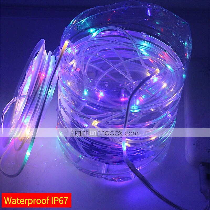 Solar Rope Lights Outdoor Waterproof String Light 2pcs 1pcs Rope Tube LED Solar Lamp 12m 100 leds String Lights Outdoor Fairy Solar Garden Light luz solar LED Solar Garden Light 2025 - $33.99 –P1