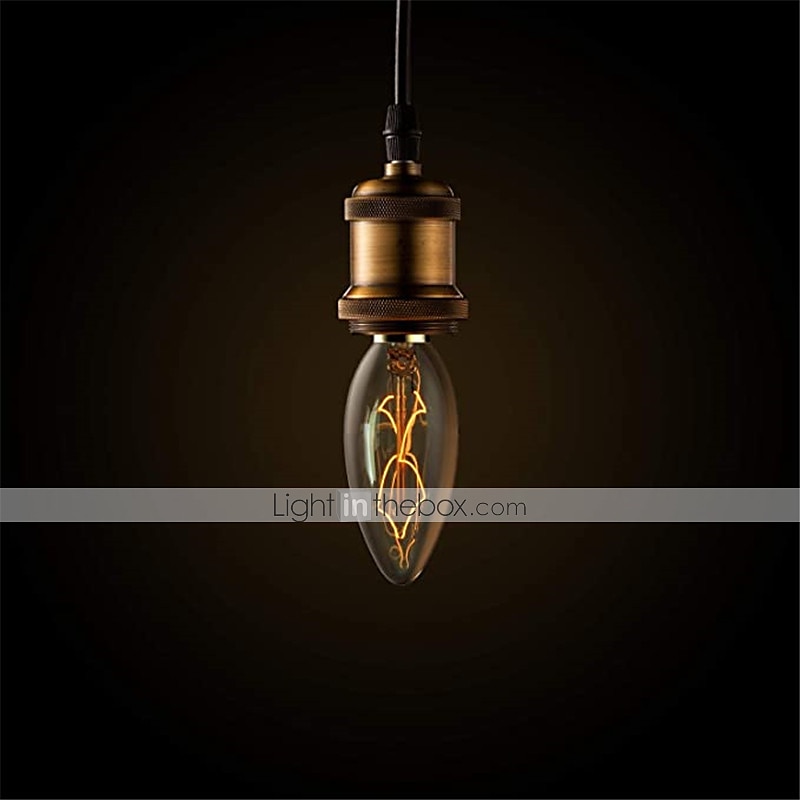 10шт 6шт 4шт 40Вт винтажные лампочки Эдисона старинные лампы накаливания e14 c35 свеча подвесной светильник теплый желтый 2200-2700k ретро с регулируемой яркостью декоративные 220-240В 2025 - $17.73 –P4