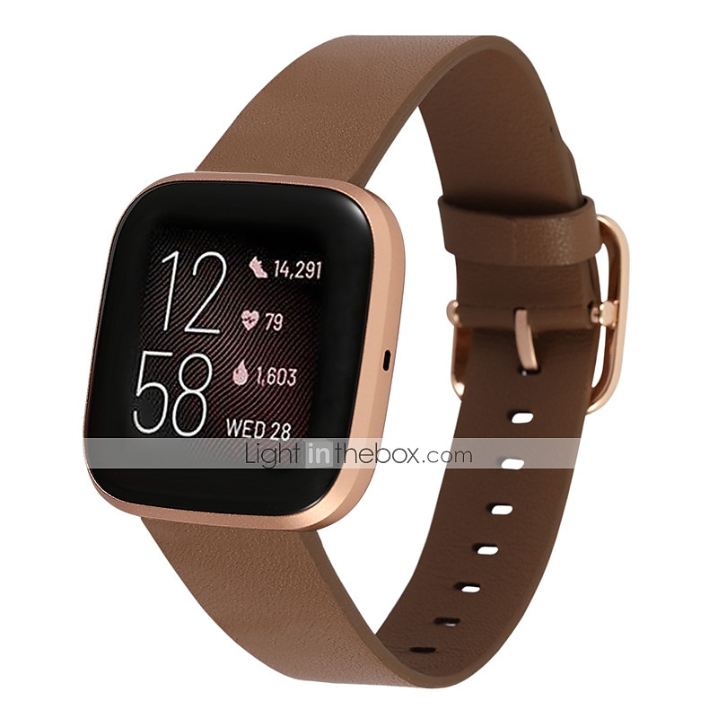 צפו בנד ל פיטביט Versa 2 / Versa Lite / Versa SE / Versa עור אמיתי תַחֲלִיף רצועה שחרור מהיר מתכוונן צמיד 2025 - $18.99 –P3