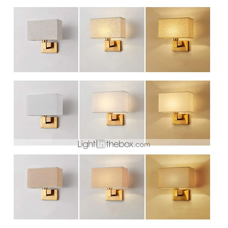 led-seinävalaisin moderni kangasvarjostin kaksoisvarsi seinävalaisimet yöpöydän seinävalaisimet metallilamppu 110-240v 2025 - $82.99 –P6