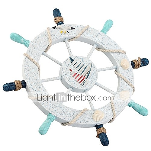 strand fa csónak hajó kormánykerék fal akcentus falra akasztó ajtó akasztó dísz fali dekoráció lakberendezés 28*28cm 2025 - $23.99 –P4