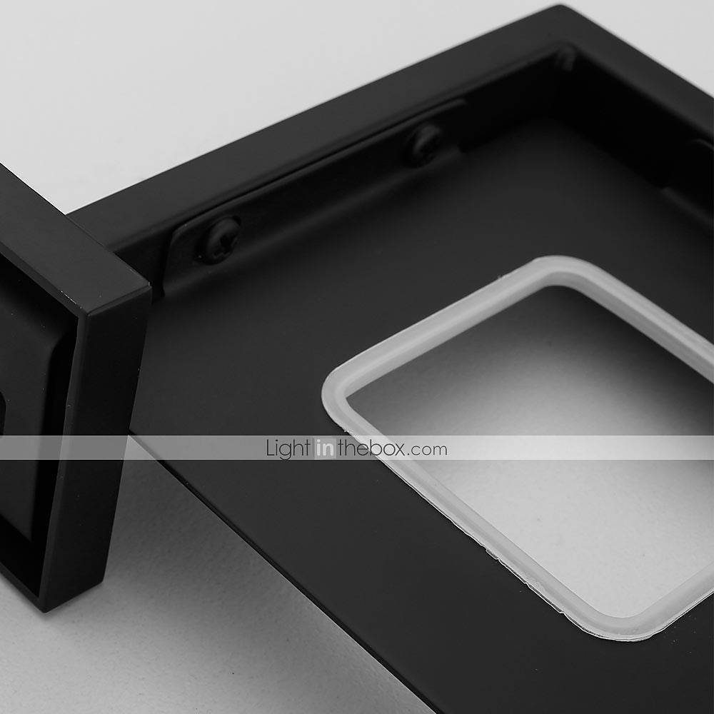 suport sapun inox si abs cu tava de sticla montata pe perete baie 1buc finisaje vopsite, crom galvanizat si periat 2025 - $47.99 –P8