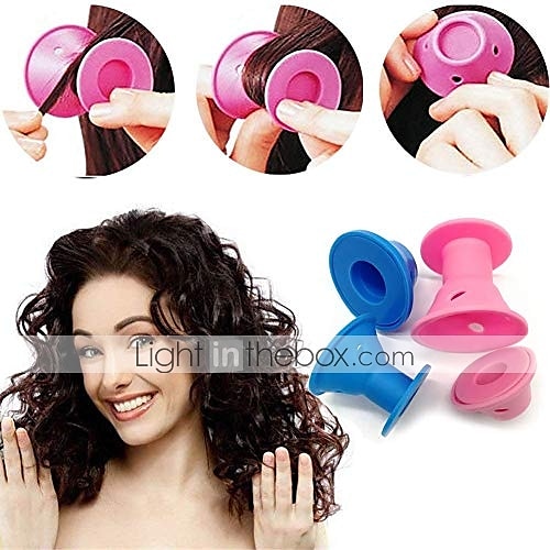 bigodini magici bigodini in silicone, nessuna clip nessun rullo per la cura dei capelli di calore, bigodini magici rulli in silicone professionale fai da te curling strumenti per acconciature del 2025 a $11.99 –P4