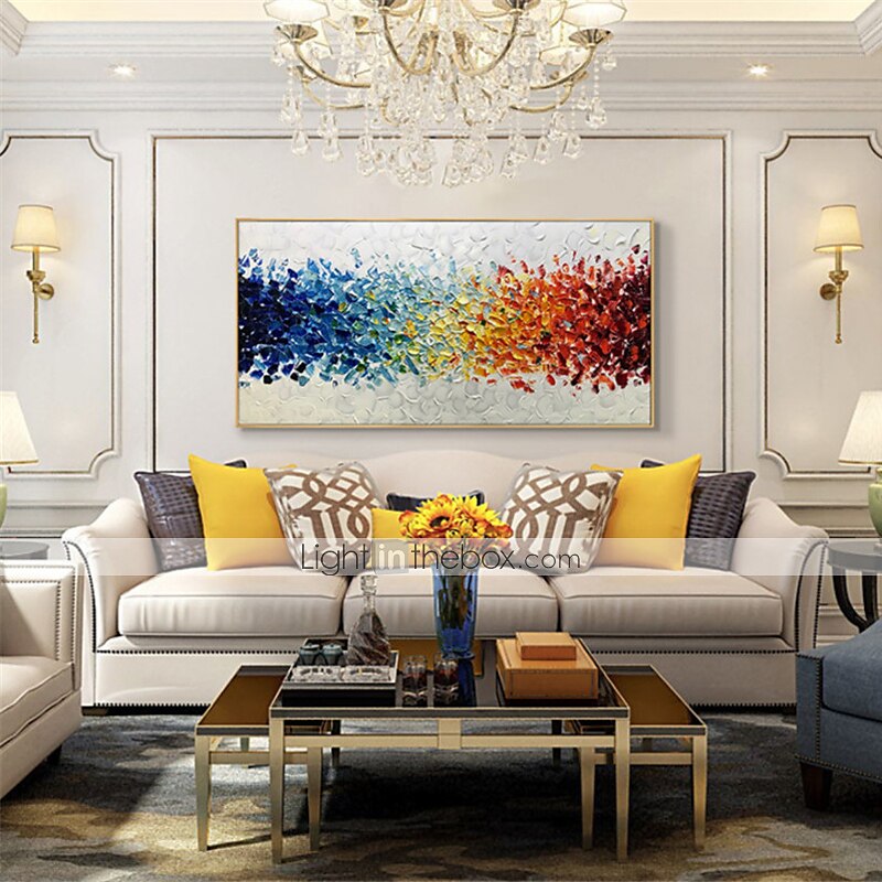 Oil Painting Hand Painted Horizontal Panoramic Abstract Still Life Modern Rolled Canvas (No Frame) 2025 - $83.99 –P2