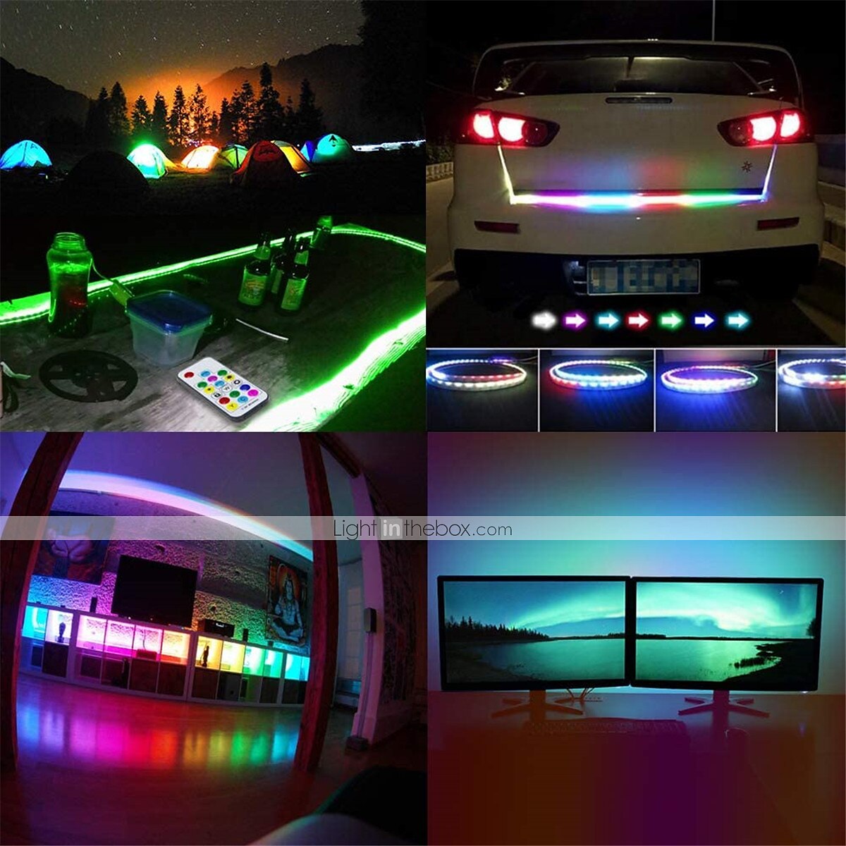 rgbic stripe lys 5m 10m led lys stripe 150-300 lysdioder 16 millioner drømme farge skiftende hjem utendørs dekorasjon vanntett jul 2025 - $30.99 –P10