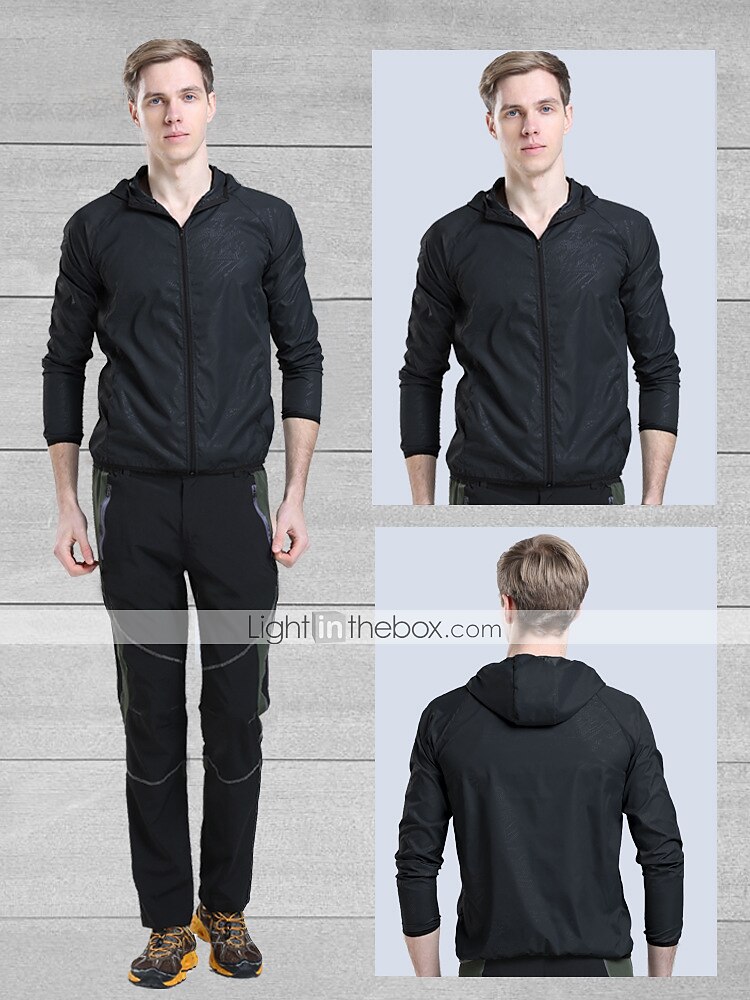 Męskie Damskie Větrovka Pláštěnka Kurtka Running Skin Pełny zameczek Długi rękaw Odzież wierzchnia Athleisure Jesień Nylon Pakowalne Ochrona przeciwsłoneczna UV Odporność na wiatr Szybkie wysychanie 2025 - $12.99 –P3