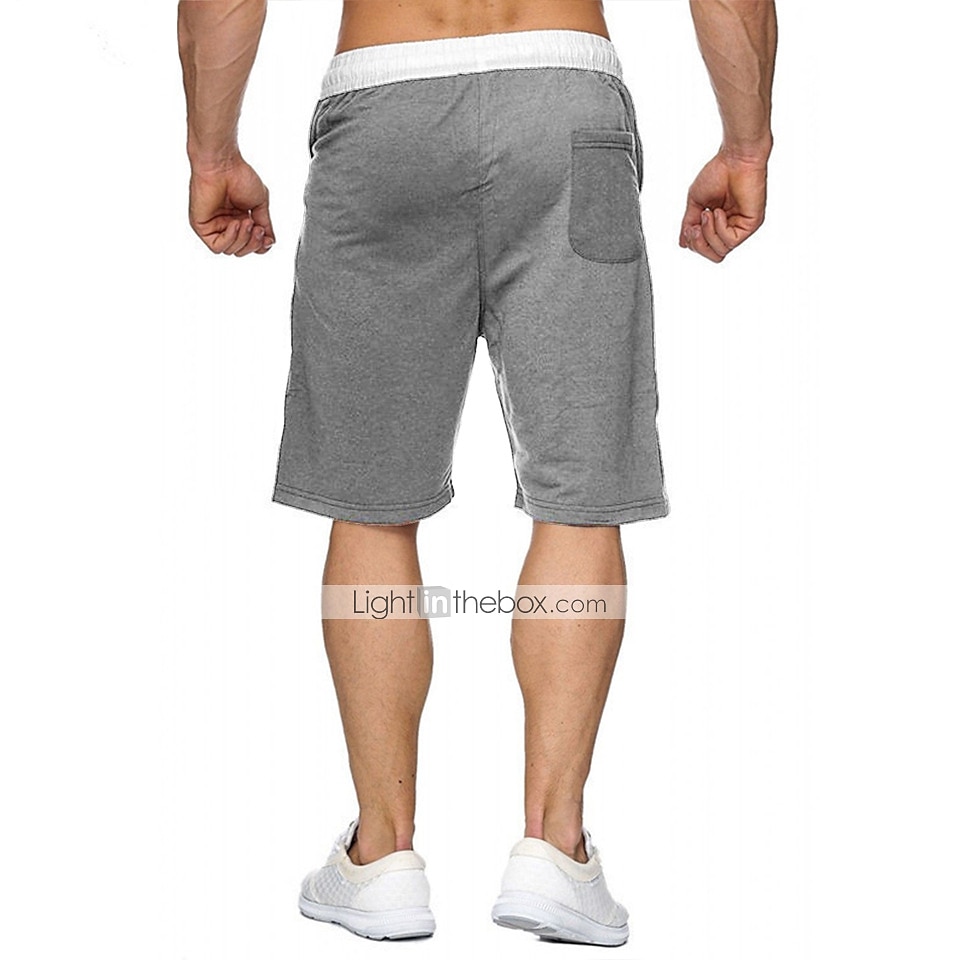 Men's Running Shorts Workout Shorts Drawstring Zipper Pocket Bottoms Casual Athleisure Breathable Soft Sweat wicking Gym Workout Performance Basketball Sportswear Activewear Solid Colored Black 2025 - $13.99 –P7