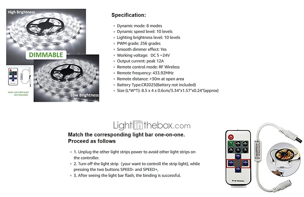 1PC 11-key RF Mini Wireless Remote Controller With DC Connector For Single Color 3528 5050 LED Strip Lights DC12-24V 2025 - $8.49 –P2