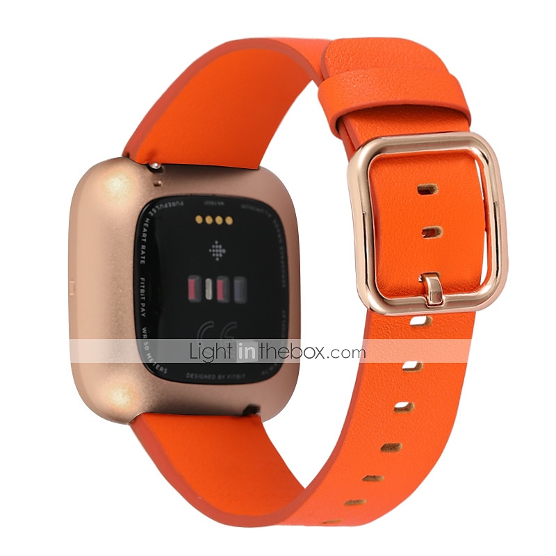 צפו בנד ל פיטביט Versa 2 / Versa Lite / Versa SE / Versa עור אמיתי תַחֲלִיף רצועה שחרור מהיר מתכוונן צמיד 2025 - $18.99 –P2