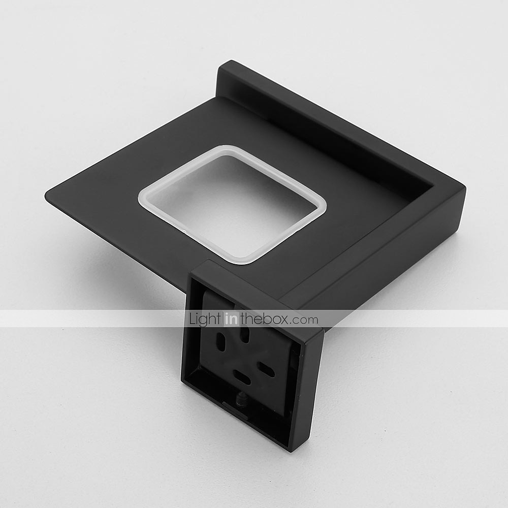 suport sapun inox si abs cu tava de sticla montata pe perete baie 1buc finisaje vopsite, crom galvanizat si periat 2025 - $47.99 –P10