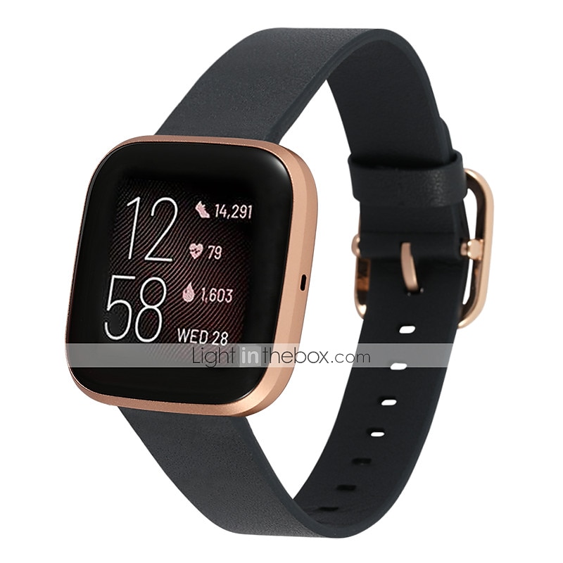 צפו בנד ל פיטביט Versa 2 / Versa Lite / Versa SE / Versa עור אמיתי תַחֲלִיף רצועה שחרור מהיר מתכוונן צמיד 2025 - $18.99 –P7